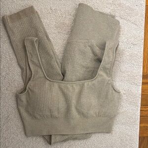 Women's Ribbed Workout Set